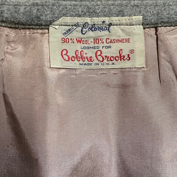 Vintage Bobbie Brooks Pencil Skirt 1960s Wool Cashmere Gray - Picture 5 of 5